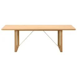 Fredericia BM67 coffee table, light oiled oak - brass