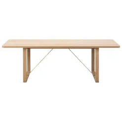Fredericia BM67 coffee table, soaped oak - brass