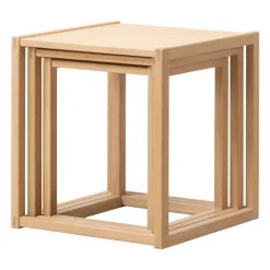 Fredericia BM375 nesting tables, light oiled oak