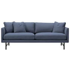 Fredericia Calmo 95 sofa, 2-seater, black steel - Sunniva 783