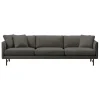 Fredericia Calmo 80 sofa, 3-seater, black steel - Sunniva 173