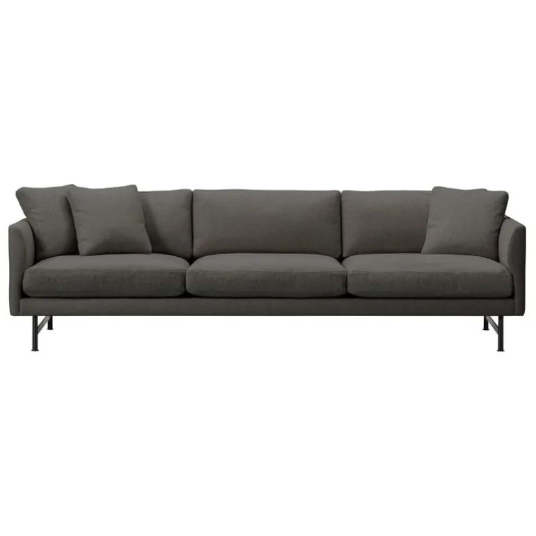 Fredericia Calmo 80 sofa, 3-seater, black steel - Sunniva 173