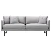 Fredericia Calmo 95 sofa, 2-seater, black steel - Sunniva 242