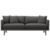 Fredericia Calmo 95 sofa, 2-seater, black steel - Sunniva 173