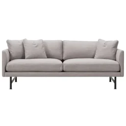 Fredericia Calmo 95 sofa, 2-seater, black steel - Sunniva 717