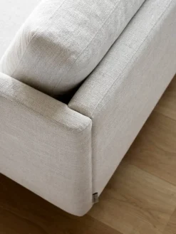 Fredericia Calmo 80 sofa, 3-seater, Ruskin 10 - black steel