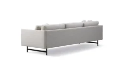 Fredericia Calmo 80 sofa, 3-seater, Ruskin 10 - black steel
