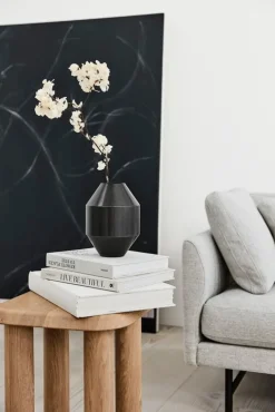 Fredericia Calmo 80 sofa, 3-seater, Ruskin 10 - black steel