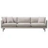 Fredericia Calmo 80 sofa, 3-seater, black steel - Sunniva 717