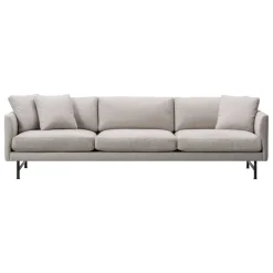 Fredericia Calmo 80 sofa, 3-seater, black steel - Sunniva 717
