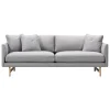 Fredericia Calmo sofa 95, 2-seater, lacquered oak - Sunniva 242