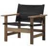 Fredericia Canvas chair, oiled smoked oak - black canvas