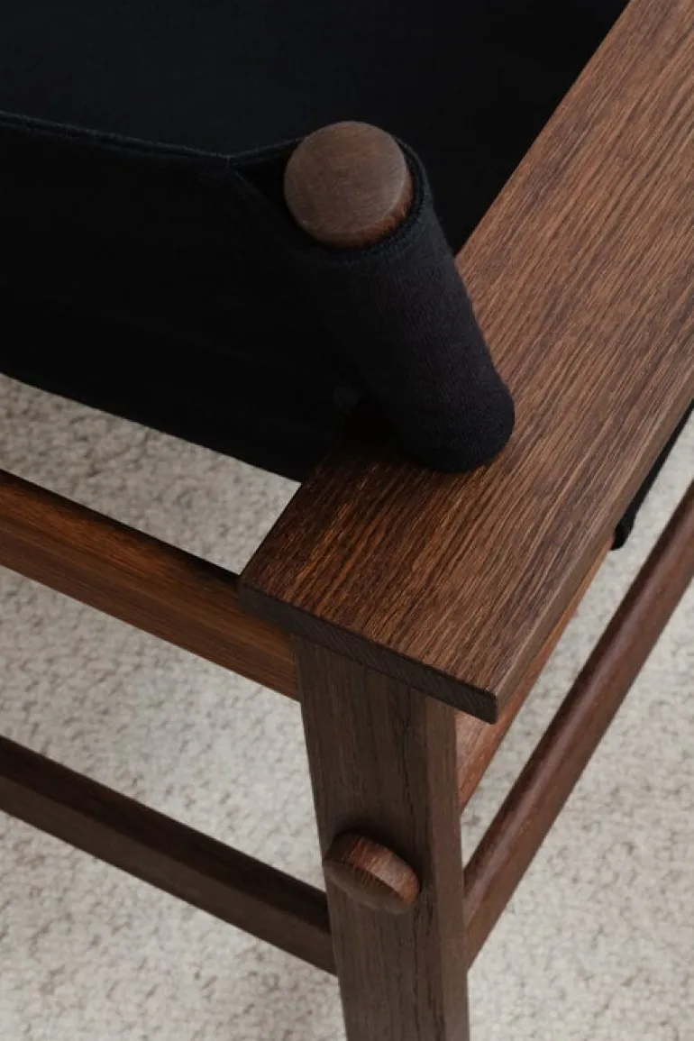 Fredericia Canvas chair, oiled smoked oak - black canvas
