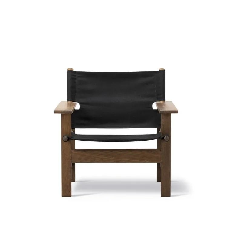 Fredericia Canvas chair, oiled smoked oak - black canvas