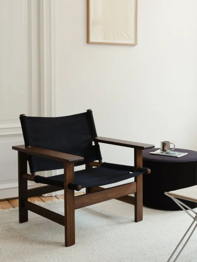 Fredericia Canvas chair, oiled smoked oak - black canvas