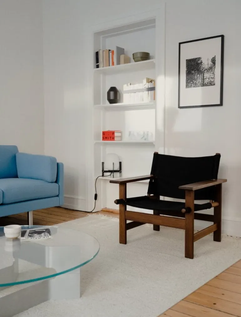 Fredericia Canvas chair, oiled smoked oak - black canvas