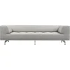 Fredericia Delphi 3-seater sofa, brushed aluminium - grey Bardal 220