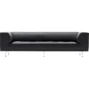 Fredericia Delphi 3-seater sofa, brushed aluminium - black leather Max 98