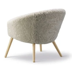 Fredericia Ditzel lounge chair,  Moonlight sheepskin - oak