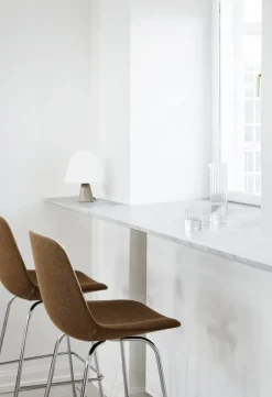 Fredericia Eyes 4 Leg barstool, brushed chrome - ochre