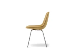 Fredericia Eyes 4 Leg chair, brushed chrome - ochre