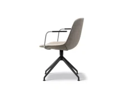 Fredericia Eyes armchair, swivel, black - grey