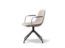 Fredericia Eyes armchair, swivel, black - grey