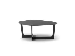 Fredericia Insula coffee table, 72 x 78 cm, black aluminium
