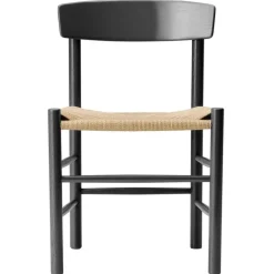 Fredericia J39 Mogensen chair, black lacquered oak - paper cord