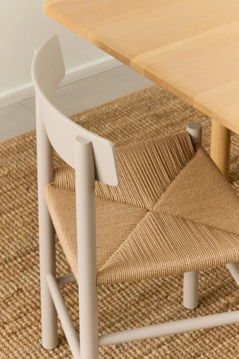 Fredericia J39 Mogensen chair, pebble grey - paper cord