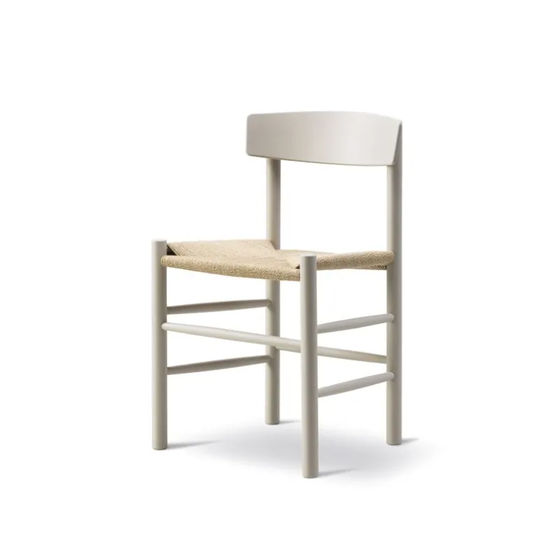 Fredericia J39 Mogensen chair, pebble grey - paper cord
