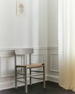 Fredericia J39 Mogensen chair, pebble grey - paper cord