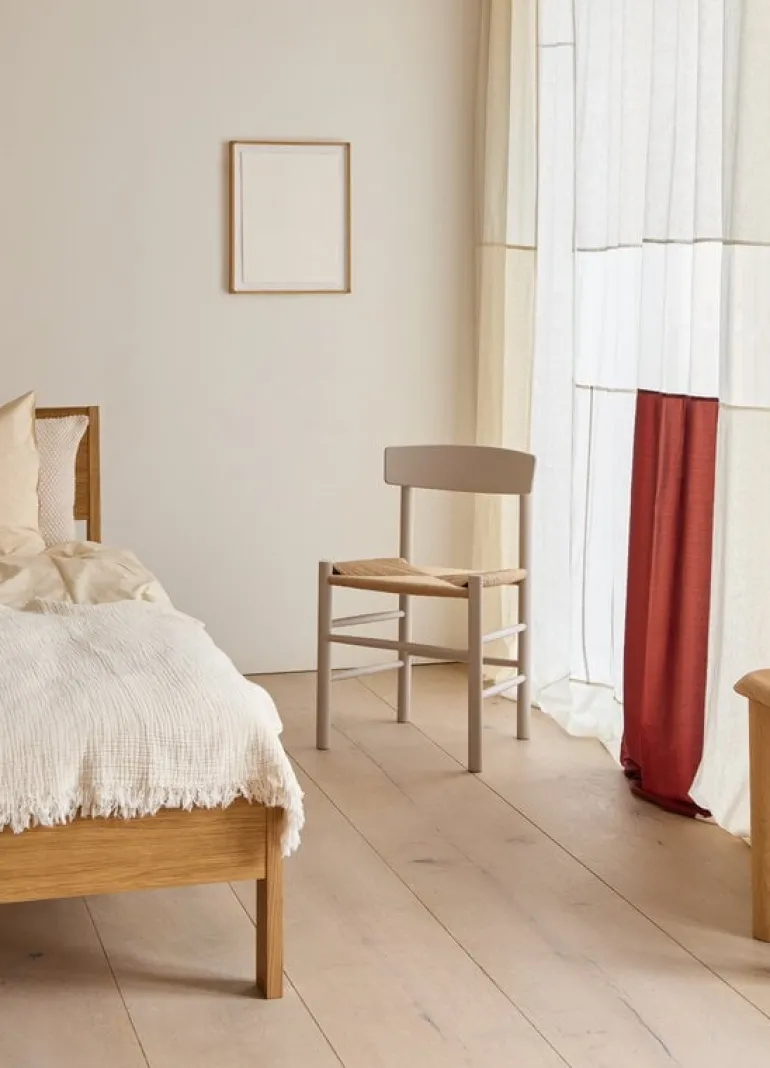 Fredericia J39 Mogensen chair, pebble grey - paper cord