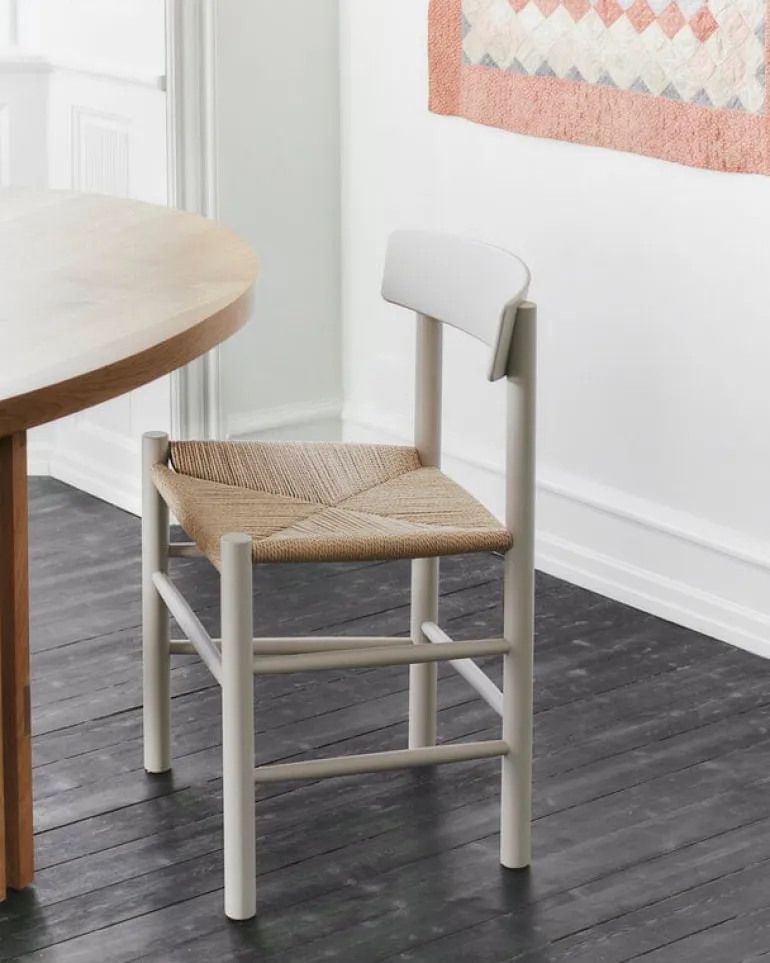 Fredericia J39 Mogensen chair, pebble grey - paper cord