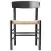 Fredericia J39 Mogensen chair, black painted beech - paper cord