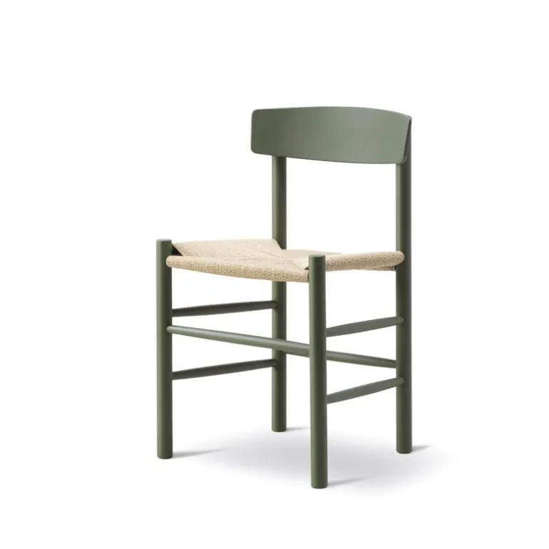 Fredericia J39 Mogensen chair, khaki green - paper cord