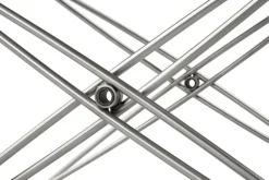 Fredericia JG folding stool, brushed steel - natural canvas