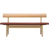 Fredericia Mogensen 3171 bench, soaped oak - burnt sienna leather