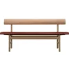 Fredericia Mogensen 3171 bench, oiled oak - burnt sienna leather leather