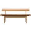 Fredericia Mogensen 3171 bench, soaped oak - Omni cognac leather