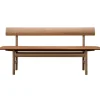 Fredericia Mogensen 3171 bench, oiled oak - Omni cognac leather