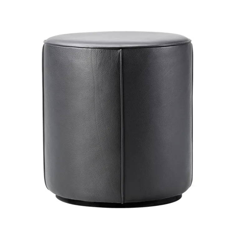 Fredericia Mono pouf 39 cm, black leather