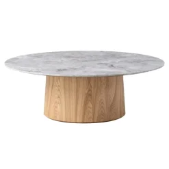 Fredericia Niveau coffee table, 110 cm, oiled ash - tundra grey