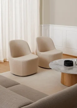 Fredericia Niveau coffee table, 110 cm, oiled ash - tundra grey