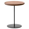 Fredericia Pal table, 37,5 cm, black steel - oiled walnut