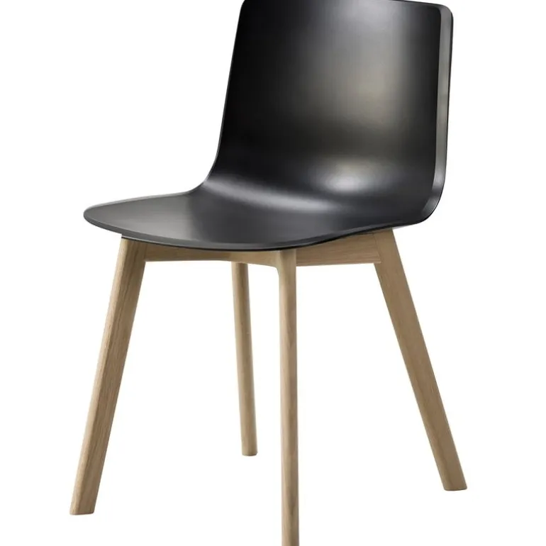 Fredericia Pato chair, wood base, black - lacquered oak