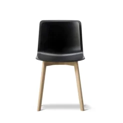 Fredericia Pato chair, wood base, black - lacquered oak