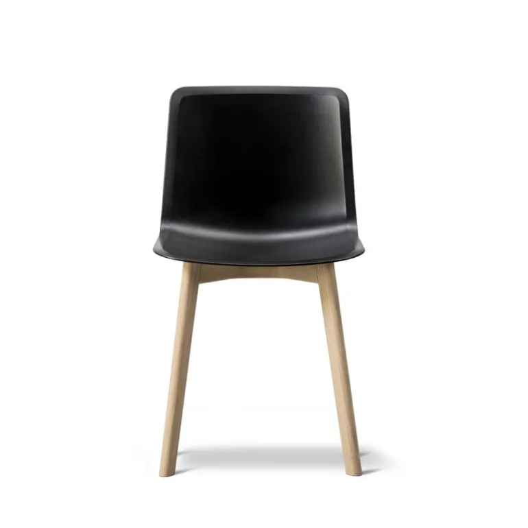 Fredericia Pato chair, wood base, black - lacquered oak
