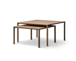 Fredericia Piloti coffee table, 75 x 75 cm, smoked oak