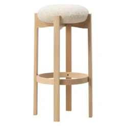Fredericia Pioneer bar stool, lacquered oak - beige Zero 0001